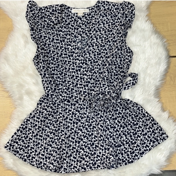 Monteau Ruffled Floral Blouse Sz S - Picture 2 of 8